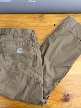 Carhartt Men's 38x32 Khaki/Tan Double-Knee Cargo Work Pants